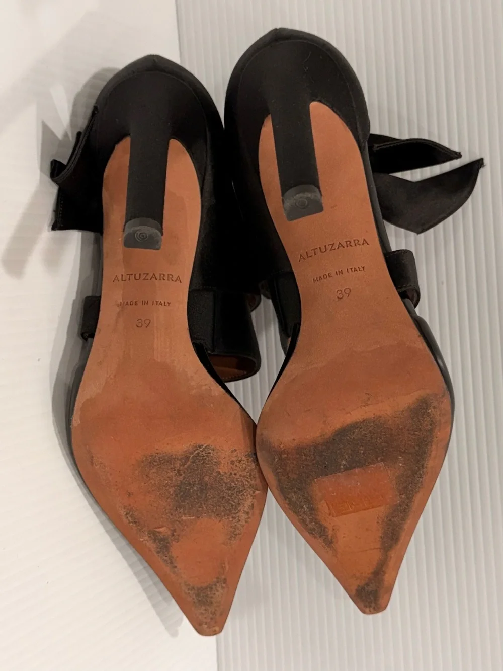 Altuzarra Satin and Patent-Leather Bow Pumps